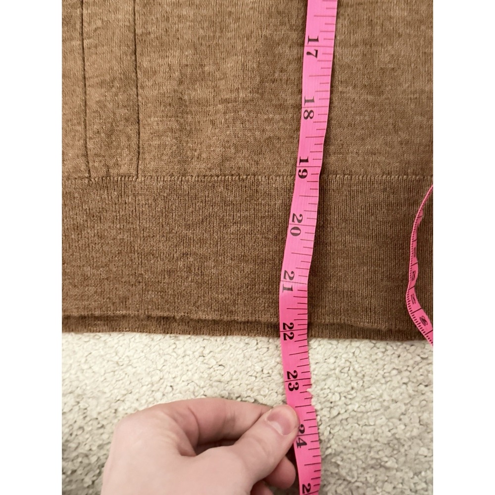 Banana Republic 100% Merino Wool Camel Brown V Neck Sweater Size S - Picture 4 of 7